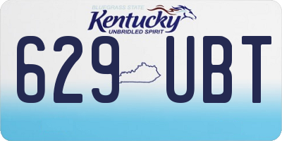 KY license plate 629UBT