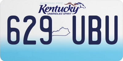 KY license plate 629UBU