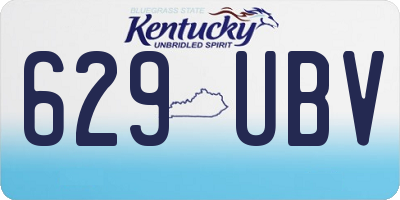 KY license plate 629UBV