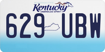 KY license plate 629UBW