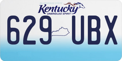 KY license plate 629UBX