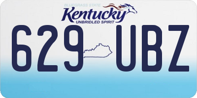 KY license plate 629UBZ