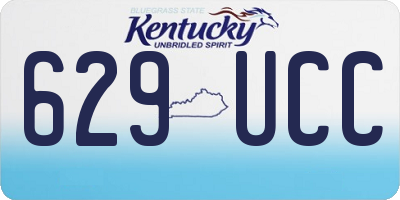 KY license plate 629UCC