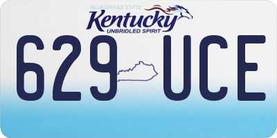 KY license plate 629UCE