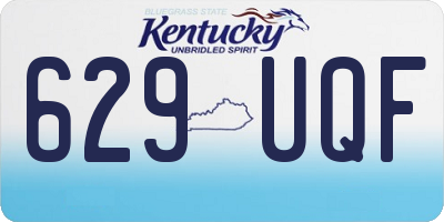 KY license plate 629UQF