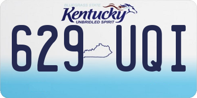 KY license plate 629UQI