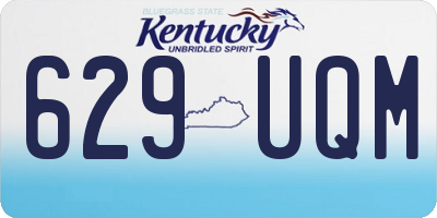 KY license plate 629UQM