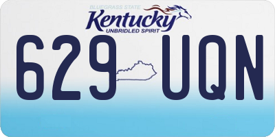 KY license plate 629UQN