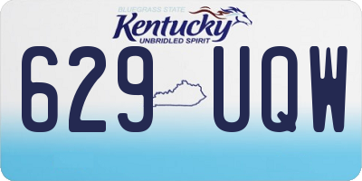 KY license plate 629UQW