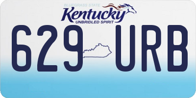 KY license plate 629URB