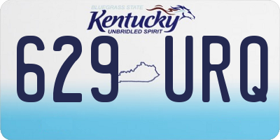 KY license plate 629URQ