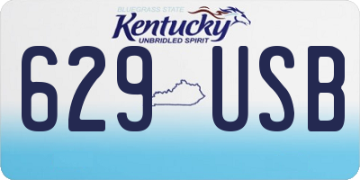 KY license plate 629USB