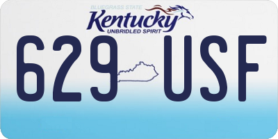 KY license plate 629USF