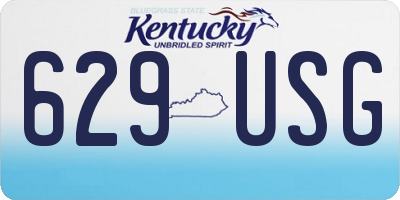 KY license plate 629USG