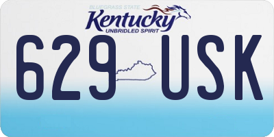 KY license plate 629USK