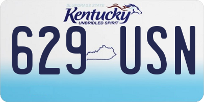 KY license plate 629USN