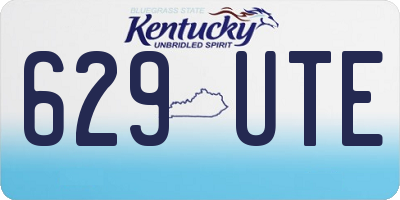KY license plate 629UTE