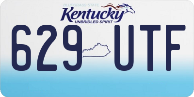 KY license plate 629UTF