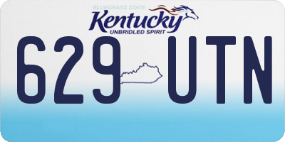 KY license plate 629UTN