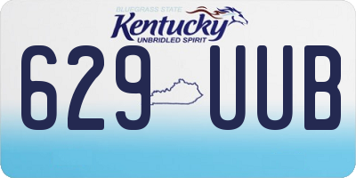 KY license plate 629UUB
