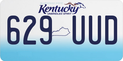 KY license plate 629UUD