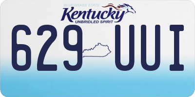 KY license plate 629UUI