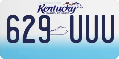 KY license plate 629UUU