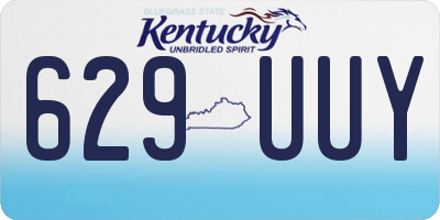KY license plate 629UUY