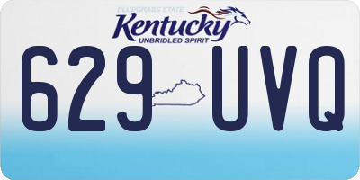 KY license plate 629UVQ