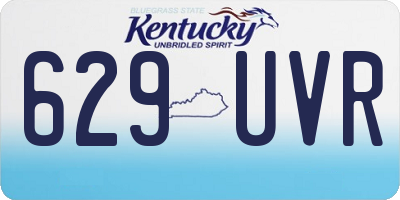 KY license plate 629UVR