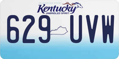 KY license plate 629UVW