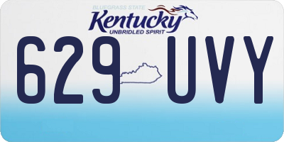 KY license plate 629UVY