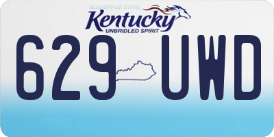 KY license plate 629UWD