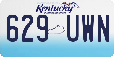 KY license plate 629UWN
