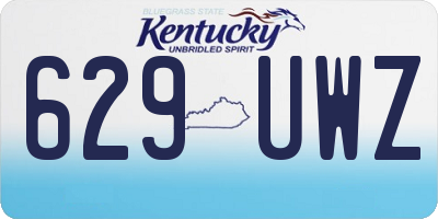 KY license plate 629UWZ