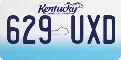 KY license plate 629UXD