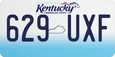 KY license plate 629UXF
