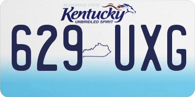 KY license plate 629UXG