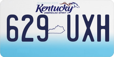 KY license plate 629UXH