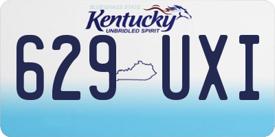 KY license plate 629UXI