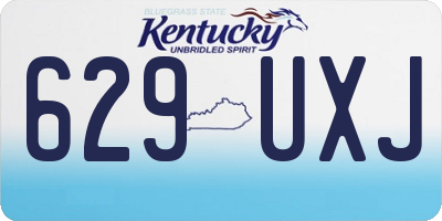 KY license plate 629UXJ
