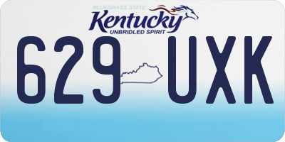 KY license plate 629UXK