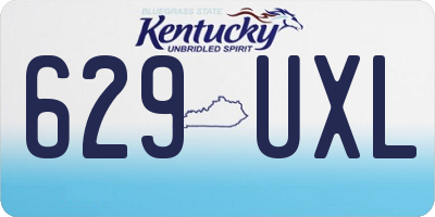 KY license plate 629UXL