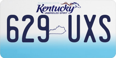 KY license plate 629UXS