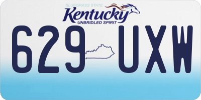 KY license plate 629UXW