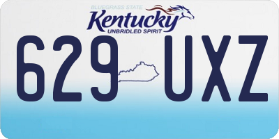 KY license plate 629UXZ