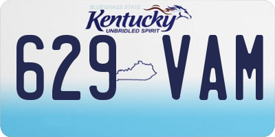 KY license plate 629VAM