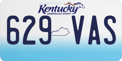 KY license plate 629VAS