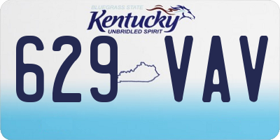 KY license plate 629VAV