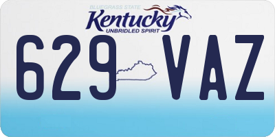 KY license plate 629VAZ